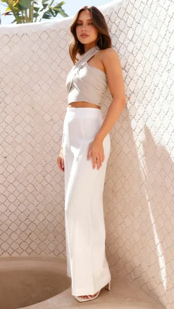 Fashion Allied Sets|Bottoms^Karah Pants - White