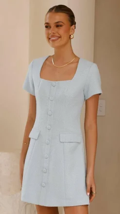 Style State Dresses|Mini^Karen Tweed Mini Dress - Blue