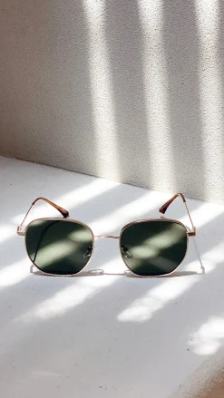 Your Accessory Shop Sunglasses^Karmen Sunglasses - Moss/Gold