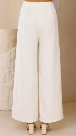 Style State Sets|Bottoms^Karrina Tweed Button Up Vest and Pants Set - White