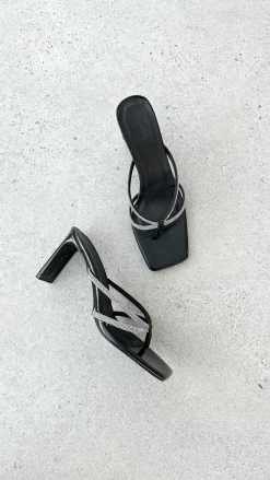 Billini Billini|Evening / Cocktail^Karson Heel - Black Crinkle Diamante