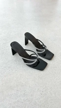 Billini Billini|Evening / Cocktail^Karson Heel - Black Crinkle Diamante