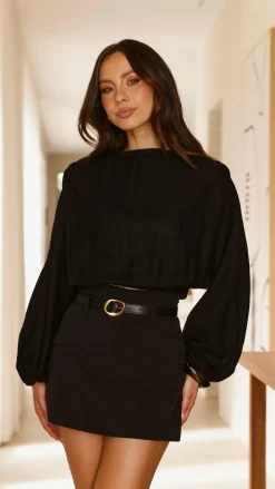 YH AND CO Tops^Katara Off Shoulder Top - Black