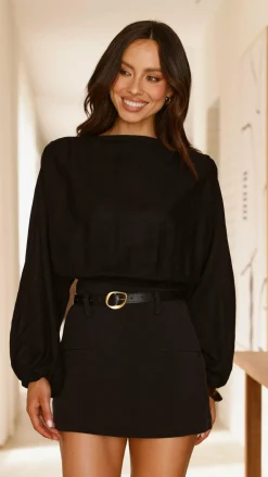 YH AND CO Tops^Katara Off Shoulder Top - Black