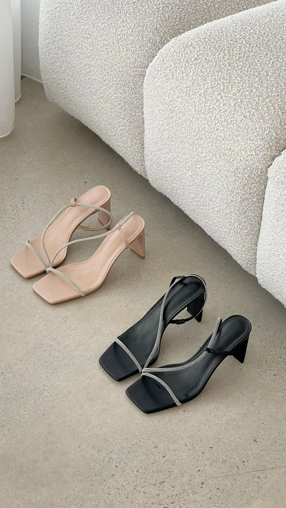 Billini Billini^Kaye Heels - Nude Diamante