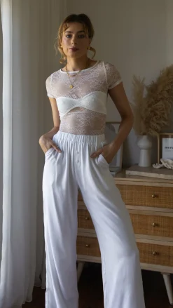 Amore Agencies Tops^Kaylee Lace Top - White