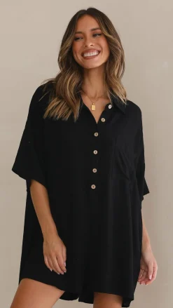 Desire Playsuits^Keely Playsuit - Black