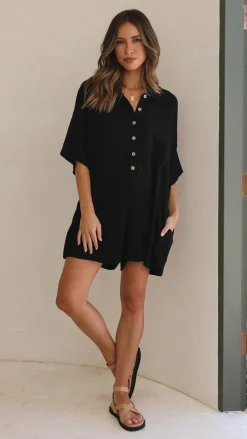 Desire Playsuits^Keely Playsuit - Black