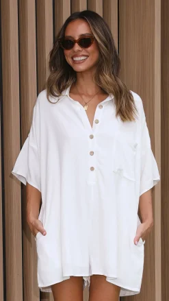 Desire Playsuits^Keely Playsuit - White