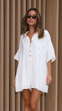 Desire Playsuits^Keely Playsuit - White