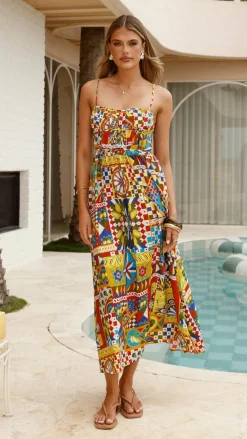 Prem Group Dresses|Midi^Kelani Luxe Midi Dress - Phaedra Print