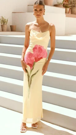 SASHA (BNE) Dresses|Maxi^Kiaya Maxi Dress - Yellow/Blossom