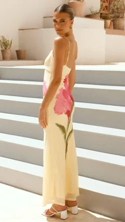 SASHA (BNE) Dresses|Maxi^Kiaya Maxi Dress - Yellow/Blossom