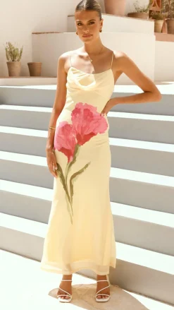 SASHA (BNE) Dresses|Maxi^Kiaya Maxi Dress - Yellow/Blossom