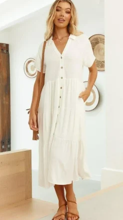 Desire Dresses|Midi^Kimberly Midi Dress - White