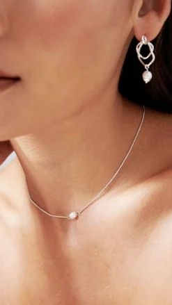 Angel Whisper Necklaces|Hen'S Collection^Kimmy Necklace - Silver/Pearl