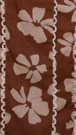 LILYWHYT Sets|Tops^Kiva Crop Top - Brown Daylillies