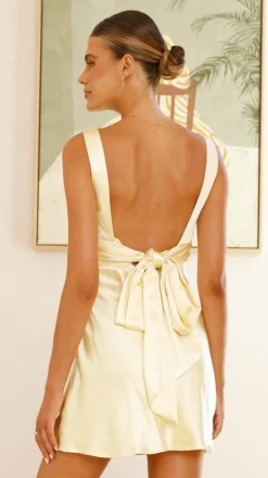 LILYWHYT Sale Dresses^Korie Boatneck Mini Dress - Yellow