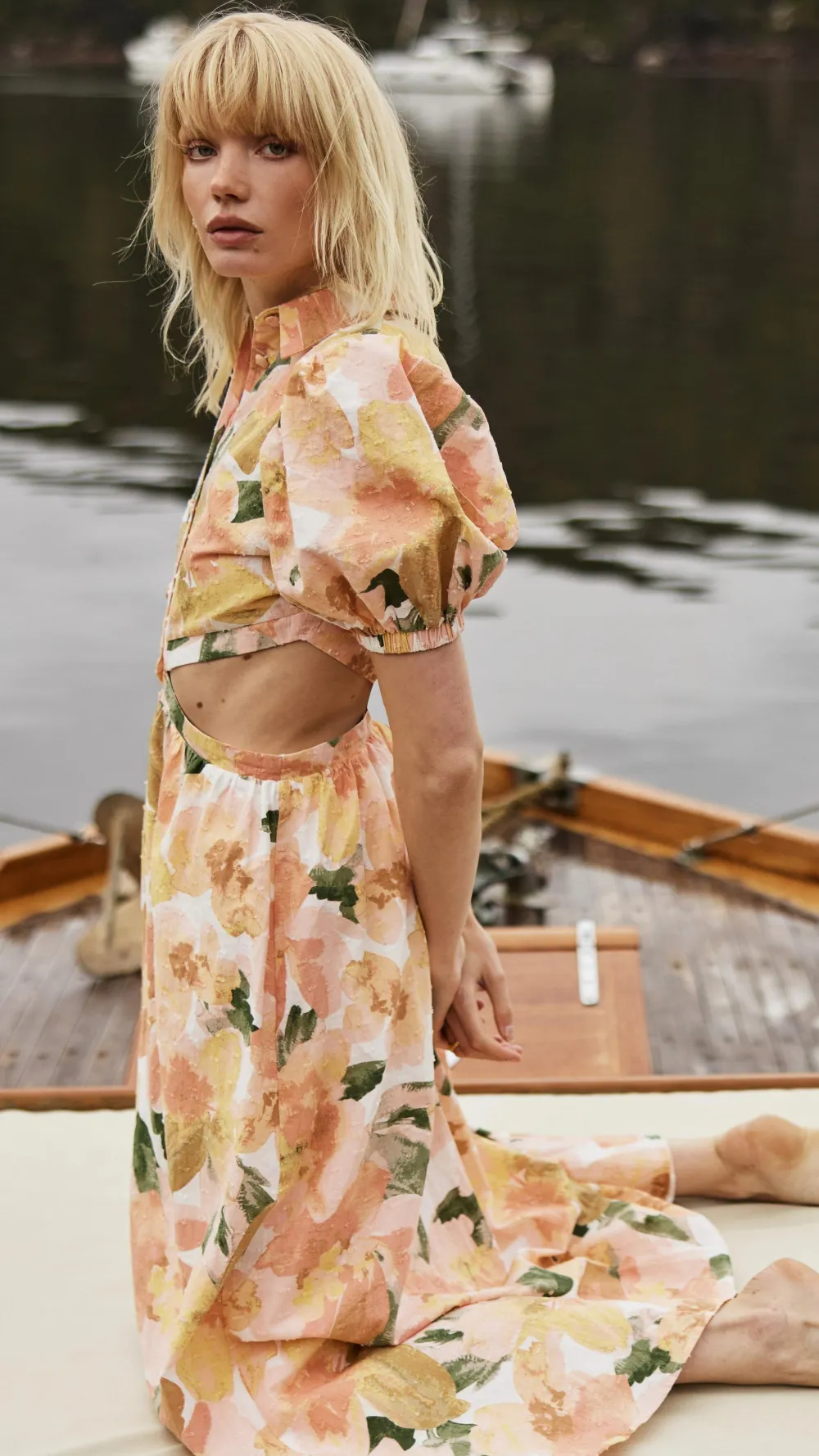 Girl and the Sun Dresses|Midi^Kylo Midi Dress - Mallorca Floral