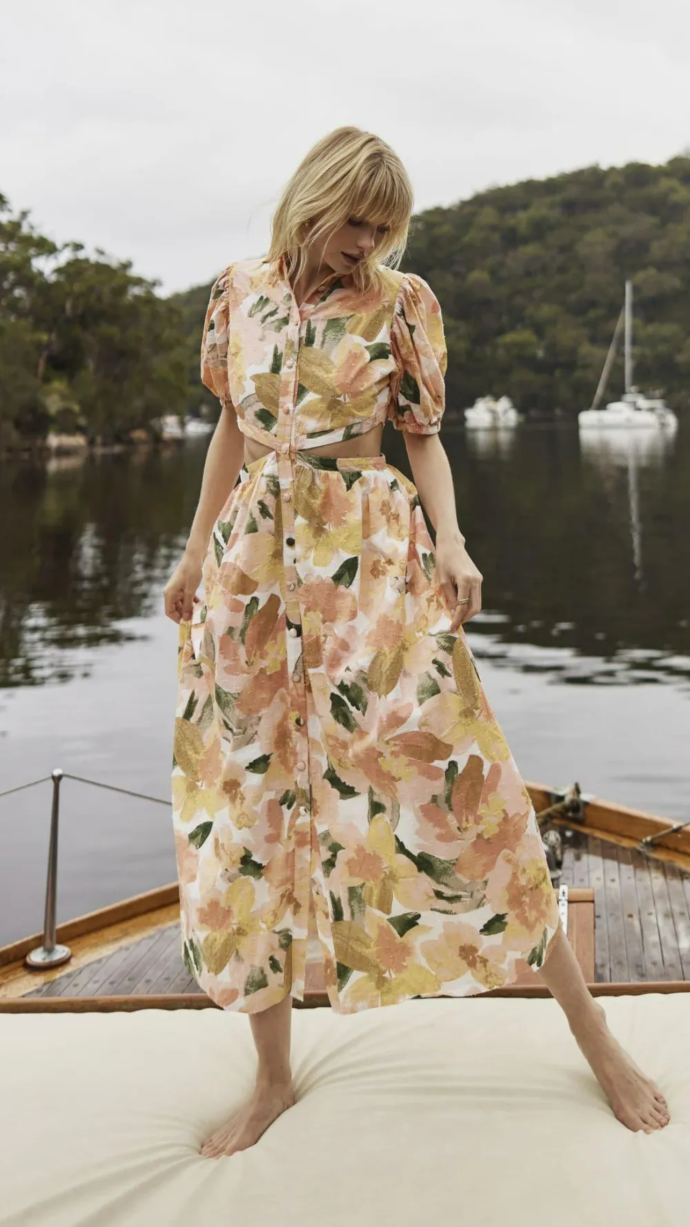 Girl and the Sun Dresses|Midi^Kylo Midi Dress - Mallorca Floral