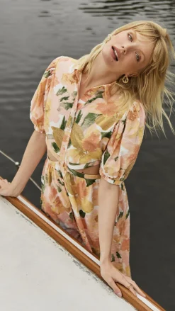 Girl and the Sun Dresses|Midi^Kylo Midi Dress - Mallorca Floral