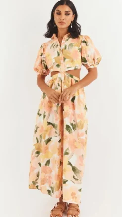 Girl and the Sun Dresses|Midi^Kylo Midi Dress - Mallorca Floral