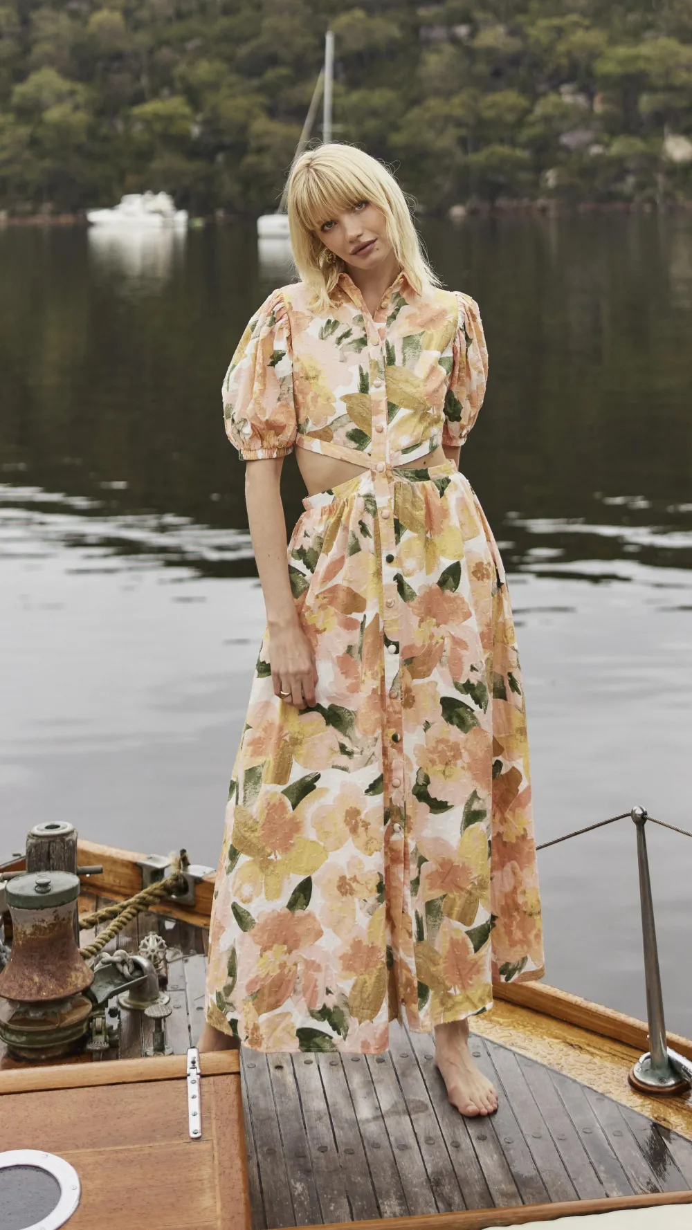 Girl and the Sun Dresses|Midi^Kylo Midi Dress - Mallorca Floral