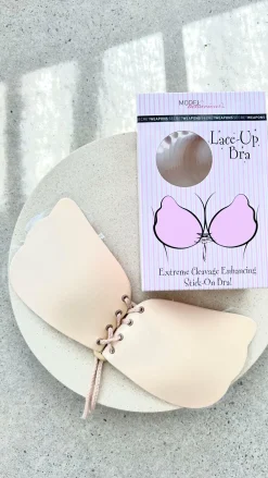 Secret Weapons Beauty|Booby Tape And Bra Accessories^Lace Up Bra - Nude