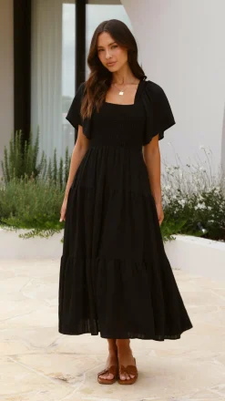 Shareen Dresses|Midi^Lainey Midi Dress - Black