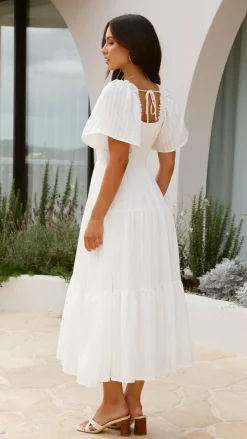 Shareen Dresses|Midi^Lainey Midi Dress - White