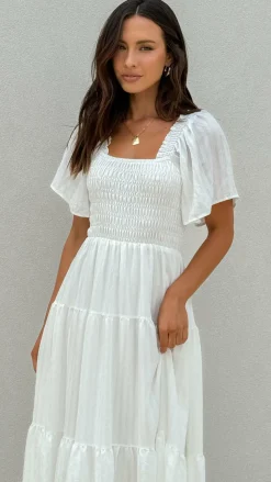 Shareen Dresses|Midi^Lainey Midi Dress - White