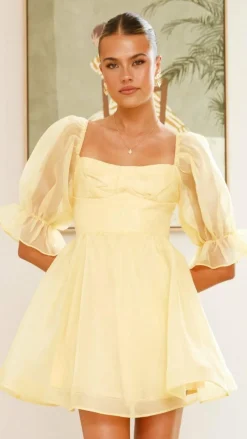 LILYWHYT Sale Dresses^Lakeithia Mini Dress - Yellow