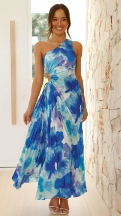 Shareen Dresses|Maxi^Laken Maxi Dress - Blue Floral