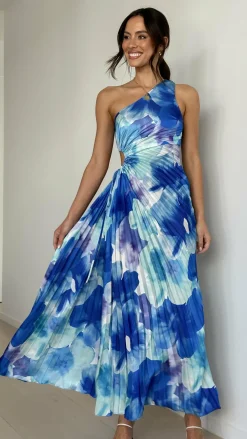 Shareen Dresses|Maxi^Laken Maxi Dress - Blue Floral