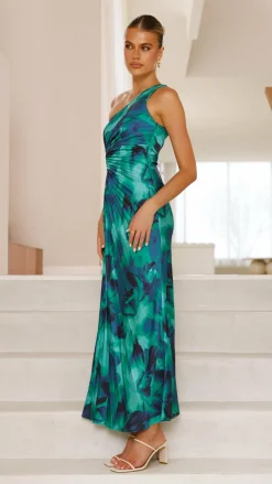 Shareen Dresses|Maxi^Laken Maxi Dress - Green Print