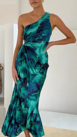 Shareen Dresses|Maxi^Laken Maxi Dress - Green Print
