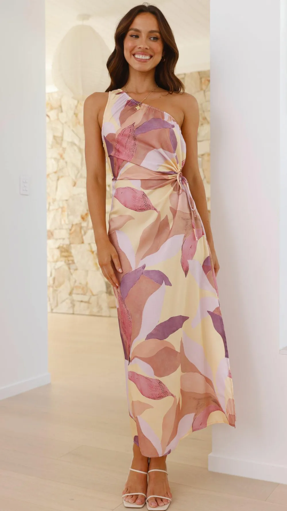 Pink Diamond Dresses|Maxi^Lana Maxi Dress - Pink/Purple Floral