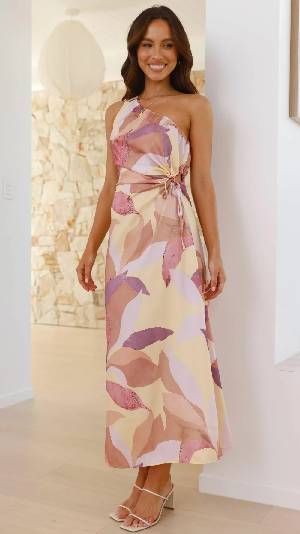 Pink Diamond Dresses|Maxi^Lana Maxi Dress - Pink/Purple Floral