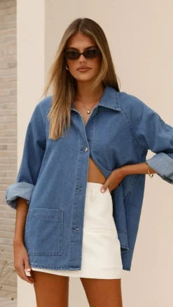 Fashion Allied The Denim Edit|Jackets^Laura Denim Jacket - Mid Wash