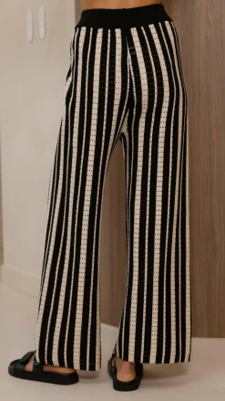 LILYWHYT Knitwear|Knitwear^Layla Knit Wide Leg Pants - Black
