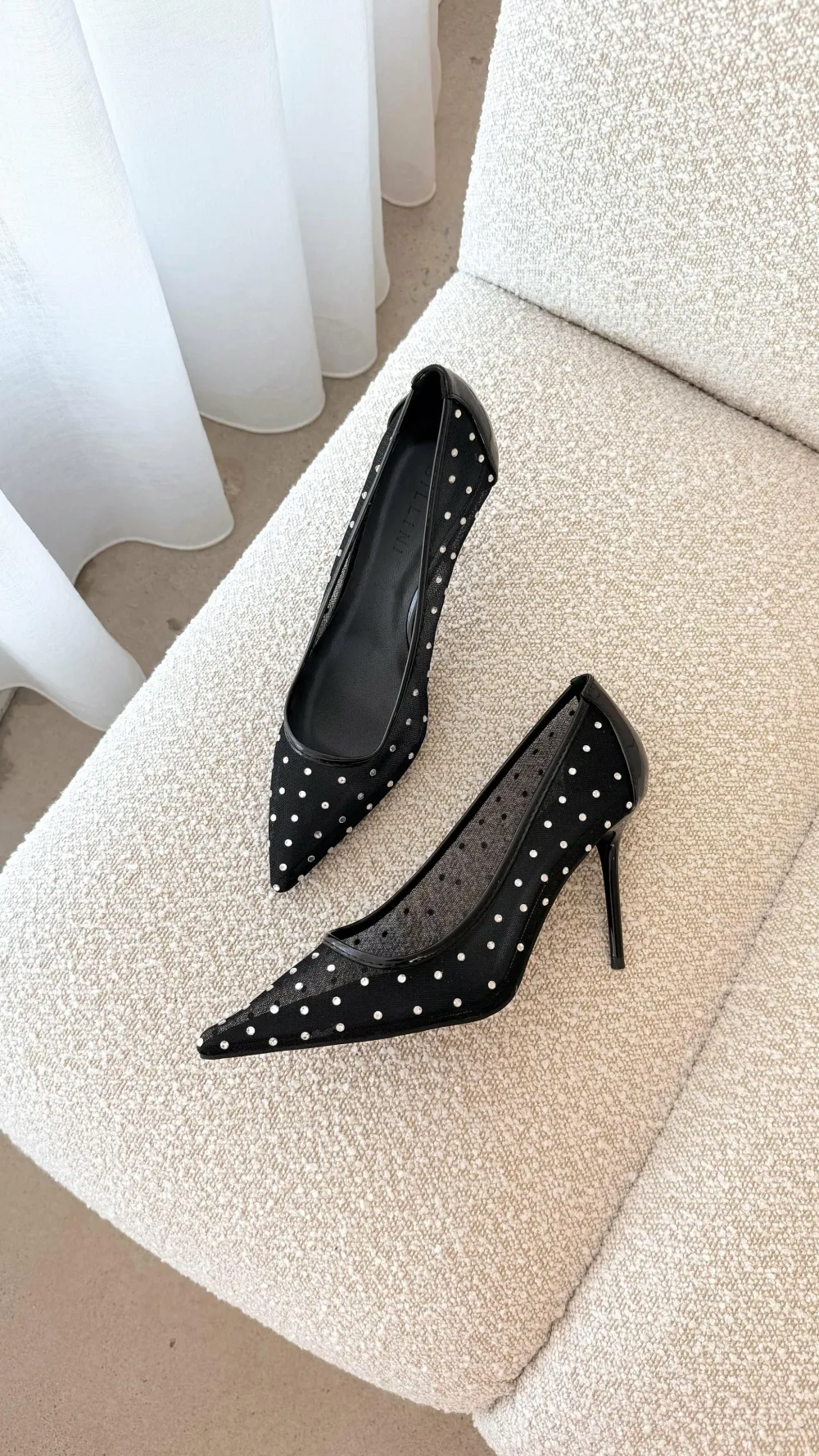 Billini Billini|Wedding Guest Dresses^Lee Heels - Black Mesh Diamante