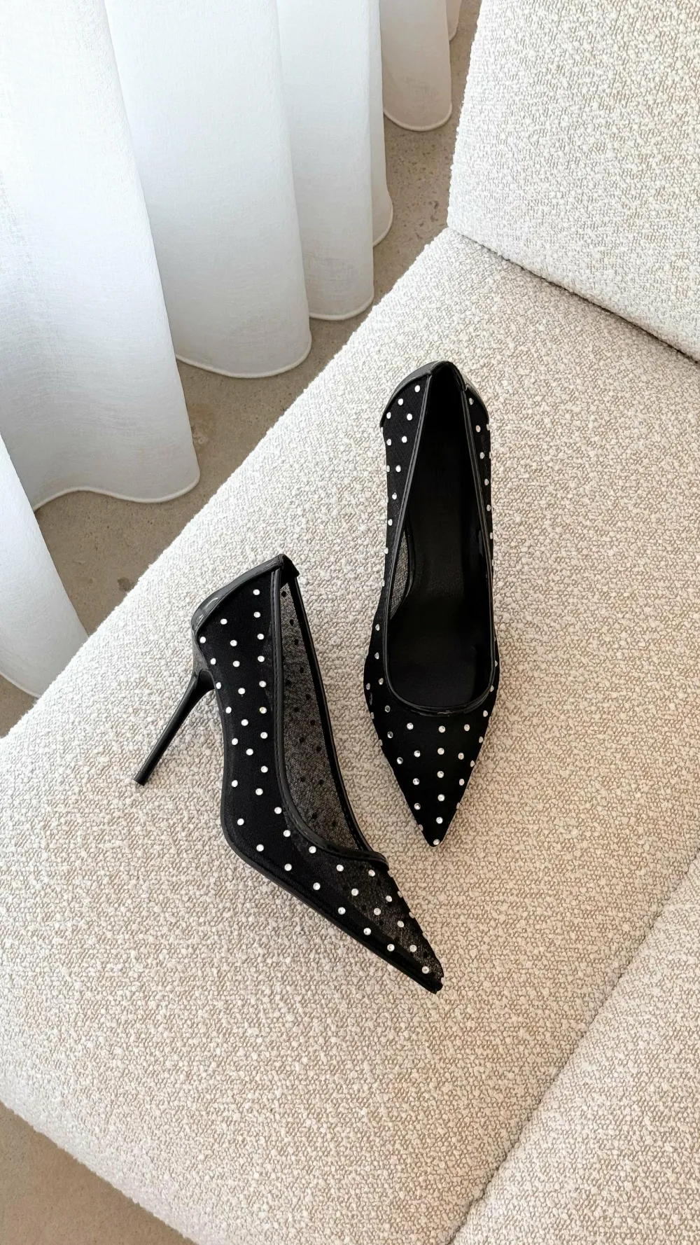 Billini Billini|Wedding Guest Dresses^Lee Heels - Black Mesh Diamante