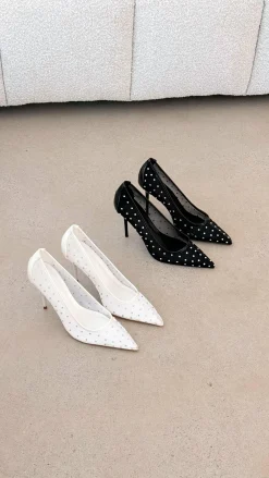 Billini Billini|Wedding Guest Dresses^Lee Heels - Black Mesh Diamante