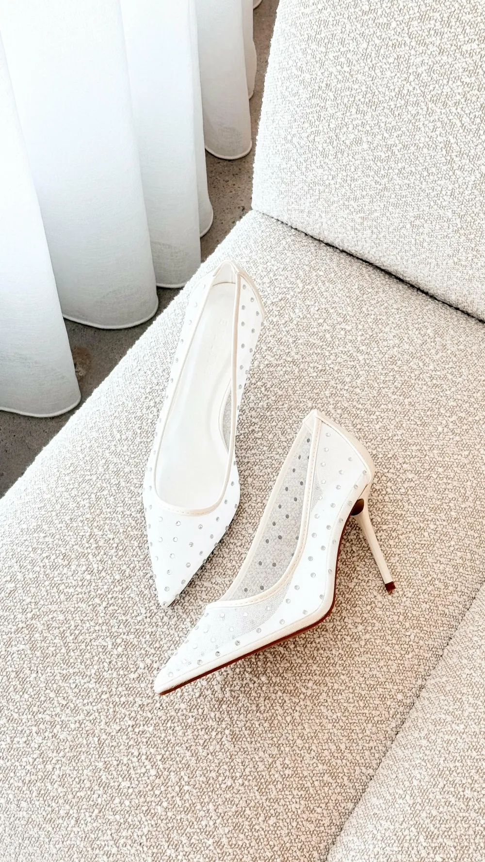 Billini Billini|Heels^Lee Heels - White Mesh Diamante