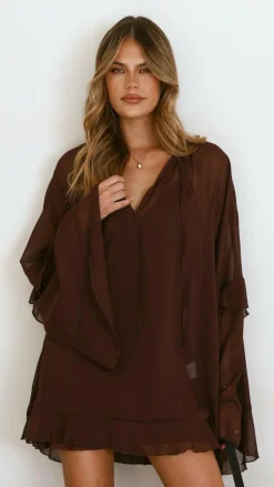 KOLI Dresses|Mini^Leera Mini Dress - Chocolate