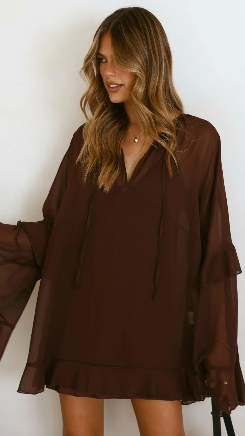 KOLI Dresses|Mini^Leera Mini Dress - Chocolate