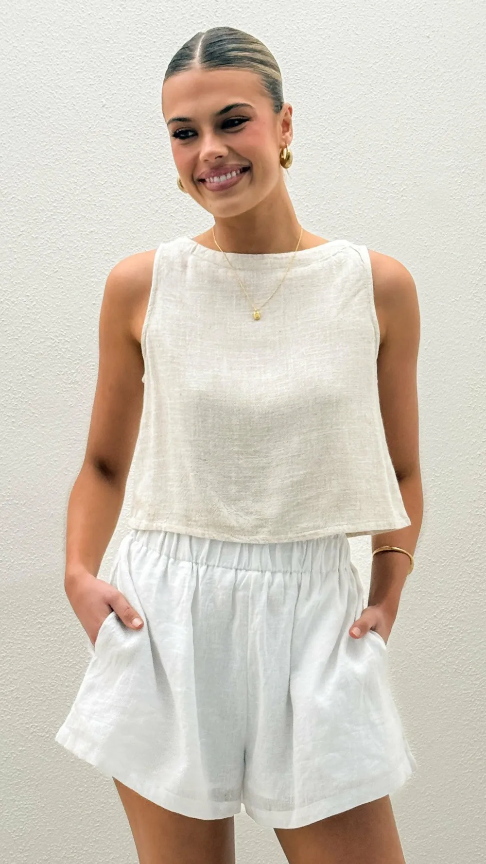 Fashion Allied Bottoms^Leila Shorts - White