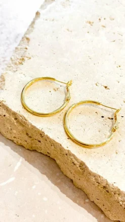 Angel Whisper Earrings|Je T'Aime^Leni Hoops - Gold