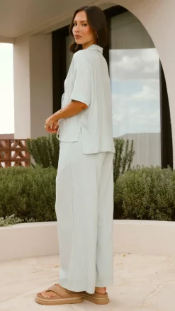 YH AND CO Sets|Bottoms^Lexi Linen Pants - Blue