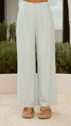YH AND CO Sets|Bottoms^Lexi Linen Pants - Blue